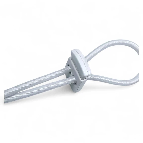 Two Hole Plastic Stopper 6 mm Hole Diameter Top Press - Rectangular Model H002301