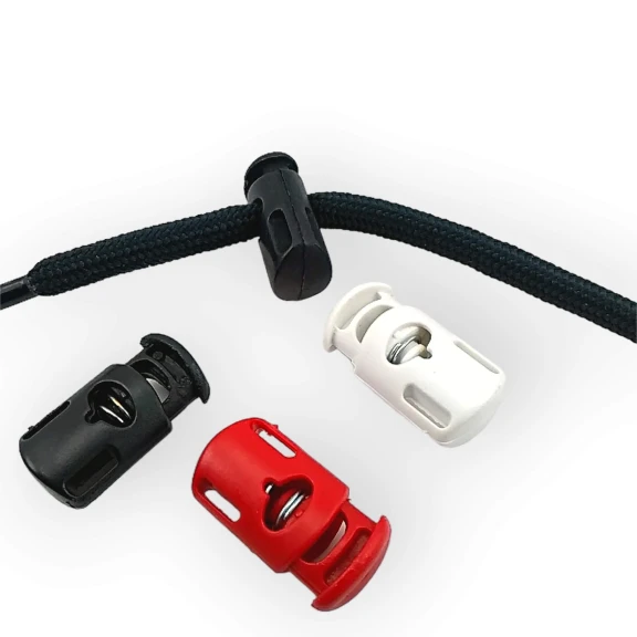 Tek Delikli Plastik Stoper 7 mm Delik Çaplı Üstten Basmalı - İki Yandan Köprülü H002403