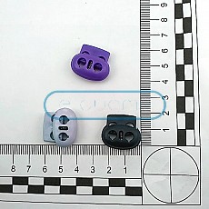 Two Hole Plastic Stopper 5 mm Hole Diameter Top Press H002922