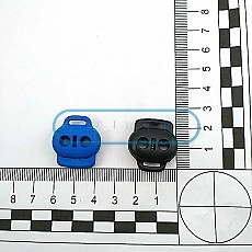 Two Hole Plastic Stopper 4 mm Hole Diameter Top Press - Bottom Bridge H003001