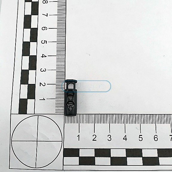 İki Delikli Plastik Stoper 4 mm Delik Çaplı Üstten Basmalı - Sade Model H004416