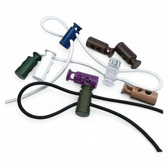 İki Delikli Plastik Stoper 4 mm Delik Çaplı Üstten Basmalı - Sade Model H004416