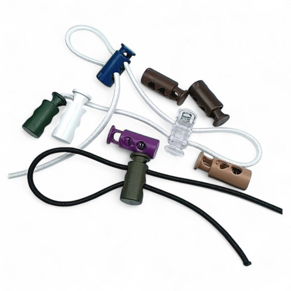 İki Delikli Plastik Stoper 4 mm Delik Çaplı Üstten Basmalı - Sade Model H004416