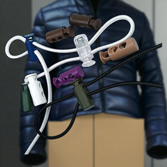 İki Delikli Plastik Stoper 4 mm Delik Çaplı Üstten Basmalı - Sade Model H004416