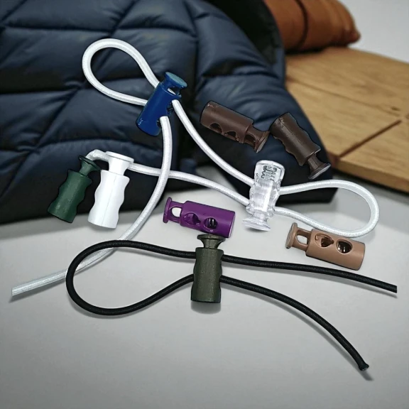 İki Delikli Plastik Stoper 4 mm Delik Çaplı Üstten Basmalı - Sade Model H004416