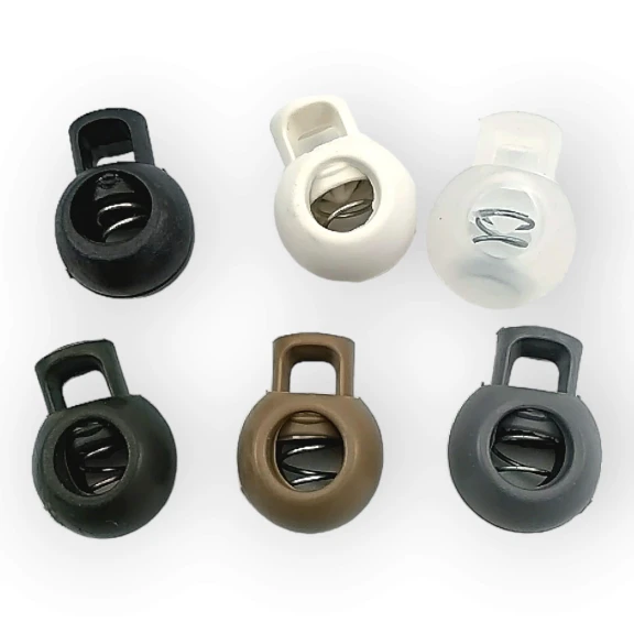 Plastik Stoper Tek Delikli 5,5 mm Kordon Girişli (500 Ad/Paket)  H005001