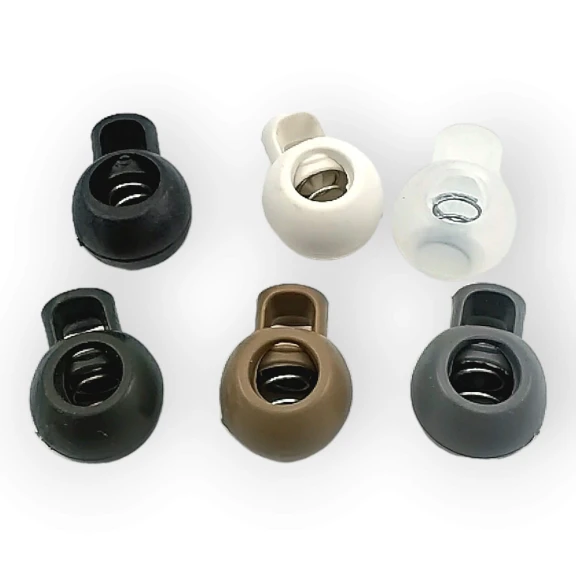 Plastik Stoper Tek Delikli 5,5 mm Kordon Girişli (500 Ad/Paket)  H005001