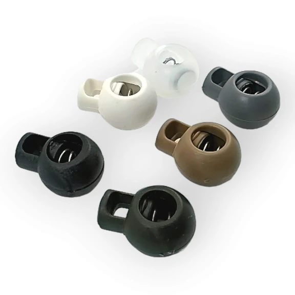 Plastik Stoper Tek Delikli 5,5 mm Kordon Girişli (500 Ad/Paket)  H005001