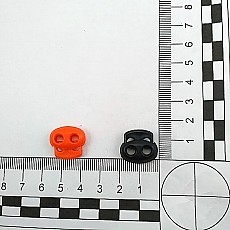 İki Delikli Plastik Stoper 4 mm Delik Çaplı Üstten Basmalı H005005