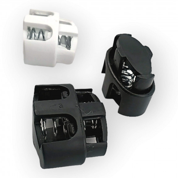 Two Hole Rectangular Plastic Mine Stopper 7 mm Hole Diameter Top Press - Special Model H005024