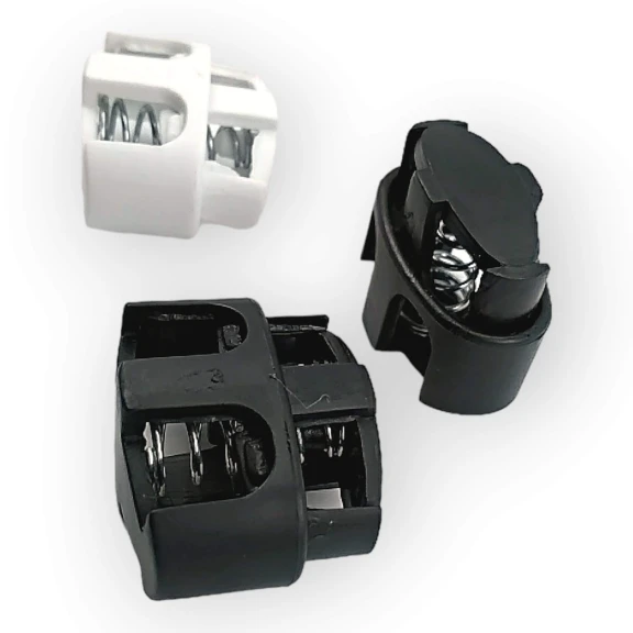 Two Hole Rectangular Plastic Mine Stopper 7 mm Hole Diameter Top Press - Special Model H005024