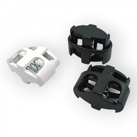Two Hole Rectangular Plastic Mine Stopper 7 mm Hole Diameter Top Press - Special Model H005024