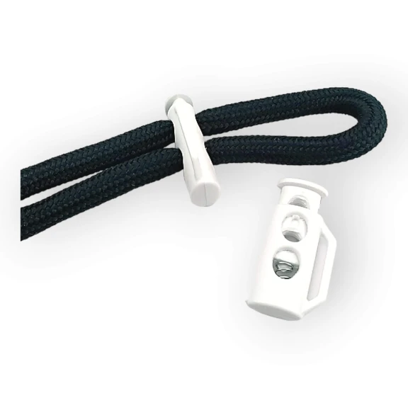 İki Delikli Plastik Stoper 4,5 mm Delik Çaplı Üstten Basmalı - Yandan Köprülü H005035