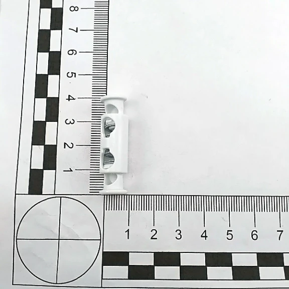 İki Delikli Uzun Plastik Stoper 5 mm Delik Çaplı Üstten - Alttan Basmalı - Özel Model H005037