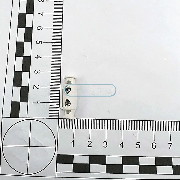 İki Delikli Plastik Stoper 3 mm Delik Çaplı Üstten - Alttan Basmalı - Yandan Köprülü H005044