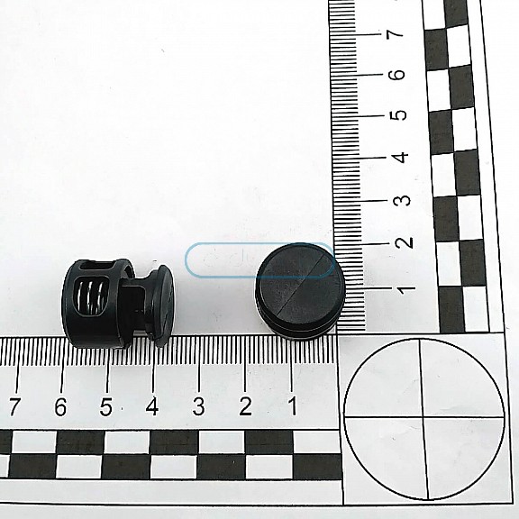 Plastik Stoper İki Delikli 6 mm Delik Çaplı Mayın Stoper - Üstten Basmalı H005045