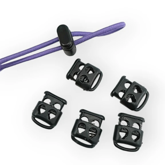 İki Delikli Plastik Stoper 4 mm Delik Çaplı Üstten Basmalı - Alttan Köprülü H005047