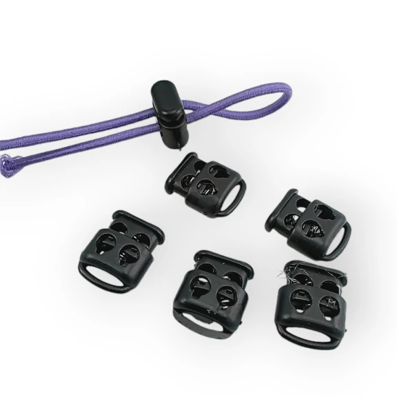 İki Delikli Plastik Stoper 4 mm Delik Çaplı Üstten Basmalı - Alttan Köprülü H005047