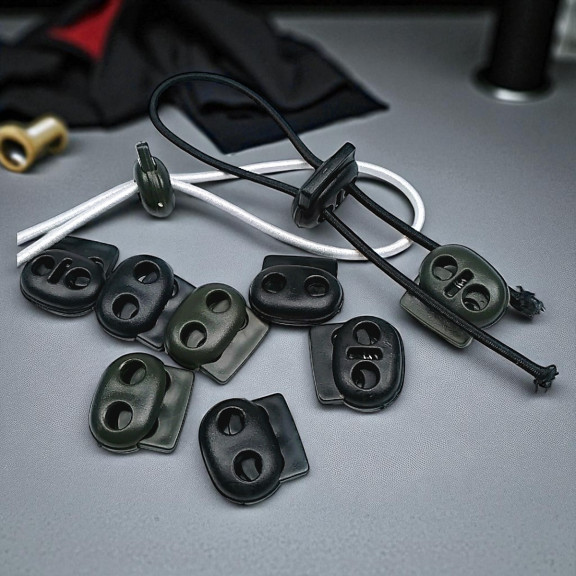 İki Delikli Plastik Stoper 5 mm Delik Çaplı Üstten Basmalı H005004