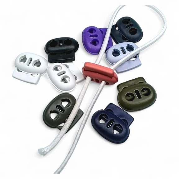 Plastik Stoper İki Delikli 4 mm Delik Çaplı Üstten Basmalı - Ay Model Stoper H005033