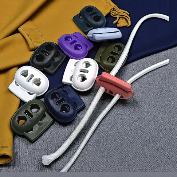 Plastik Stoper İki Delikli 4 mm Delik Çaplı Üstten Basmalı - Ay Model Stoper H005033