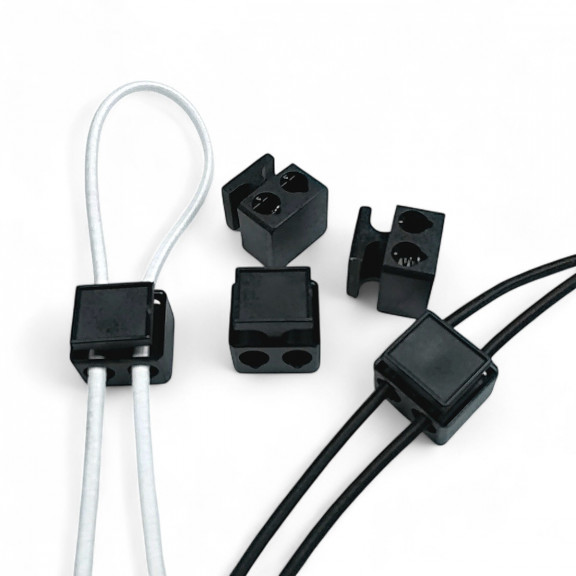 İki Delikli Plastik Stoper 5 mm Delik Çaplı Üstten Basmalı Stoper H008505