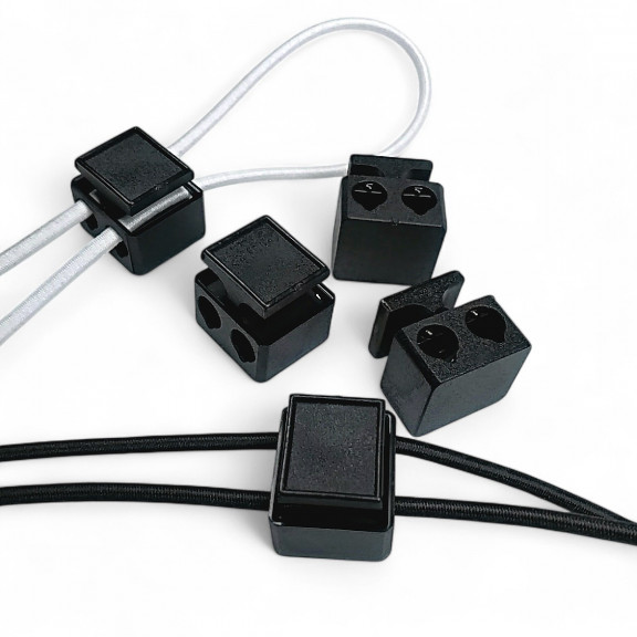 İki Delikli Plastik Stoper 5 mm Delik Çaplı Üstten Basmalı Stoper H008505