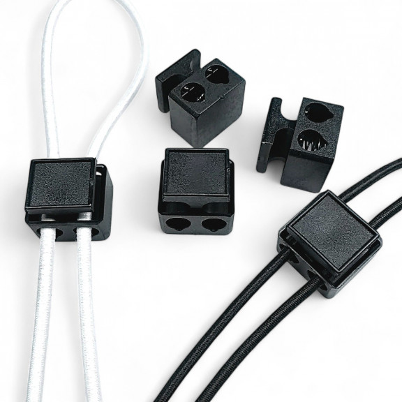 İki Delikli Plastik Stoper 5 mm Delik Çaplı Üstten Basmalı Stoper H008505