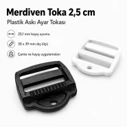 Merdiven Toka 2,5 cm Plastik Askı Ayar Tokası Çanta ve Kayış Tokası H002610