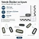 Askı Ayar Tokası 2,5 cm Siyah Plastik Dikdörtgen Toka - Çanta, kemer ve aksesuar projeleri için ideal çözüm