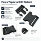 4 cm / 1.57 in Snap Bandolier Buckle - Durable Plastic Buckle for Bags and Accessories