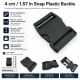 4 cm / 1.57 in Snap Bandolier Buckle - Durable Plastic Buckle for Bags and Accessories