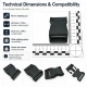 4 cm / 1.57 in Snap Bandolier Buckle - Durable Plastic Buckle for Bags and Accessories