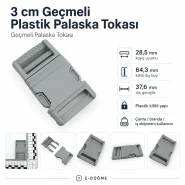 Geçmeli Palaska Tokası 3 cm Geçmeli Plastik Toka H007001