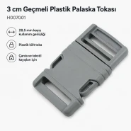 Geçmeli Palaska Tokası 3 cm Geçmeli Plastik Toka H007001