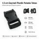 Geçmeli Plastik Toka 1,5 cm Geçmeli Palaska Tokası H009071, plastik malzeme, çanta ve kemer kullanımı için ideal