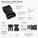 Plastic Bandolier Buckle 2 cm / 0.79 in Snap-On Plastic Buckle for Bags and Webbing H009074