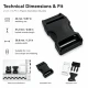 Plastic Bandolier Buckle 2 cm / 0.79 in Snap-On Plastic Buckle for Bags and Webbing H009074