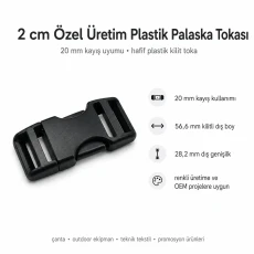 Palaska Tokası 2 cm Geçmeli Plastik Toka Özel Üretim H009074SPC