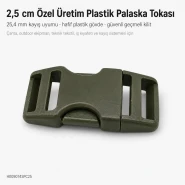 Palaska Tokası 2,5 cm Geçmeli Plastik Toka Özel Üretim H009074SPC25