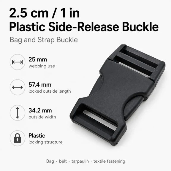 Geçmeli Palaska Toka 2,5 cm Geçmeli Plastik Çanta ve Kayış Tokası H009076, kaliteli plastik malzemeden üretilmiş, çanta