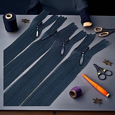 22 cm Closed End (Bottom) Hidden Tulle Zipper ZPHSN0022TUL