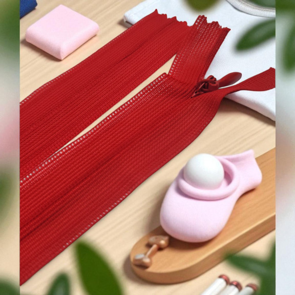 25 cm Kapalı Uçlu (Dipli) Gizli Tül Fermuar ZPHSN0025TUL