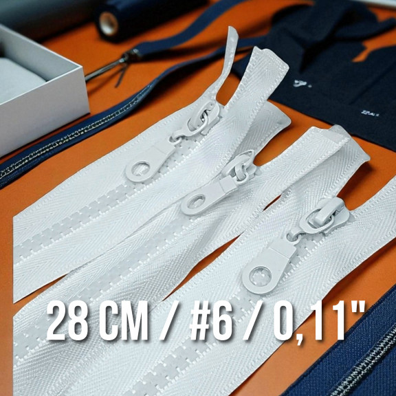 28 cm Tip 6 Naylon Mont Fermuarı – Açık Uçlu (Separe) ZPHSN0028T6