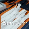 28 cm - 0,11" #6 Nylon Sweatshirt Zipper – Open End (Separate) ZPHSN0028T6
