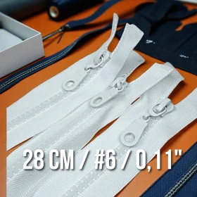 28 cm T6 Naylon Sweat Fermuarı – Açık Uçlu (Separe) ZPHSN0028T6