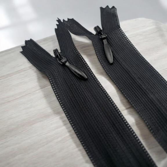 30 cm Kapalı Uçlu (Dipli) Gizli Tül Fermuar ZPHSN0030TUL