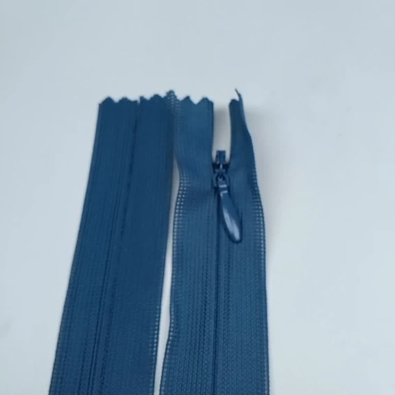 35 cm Kapalı Uçlu (Dipli) Gizli Tül Fermuar  ZPHSN0035TUL