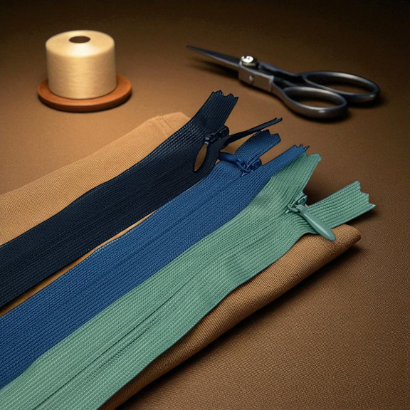 35 cm Kapalı Uçlu (Dipli) Gizli Tül Fermuar  ZPHSN0035TUL