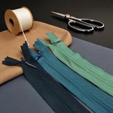 35 cm Kapalı Uçlu (Dipli) Gizli Tül Fermuar  ZPHSN0035TUL